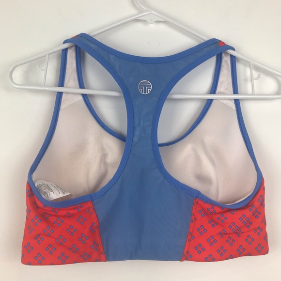Tory Burch Sport Orange and Light Blue Sports Bral - Picture 2 of 12